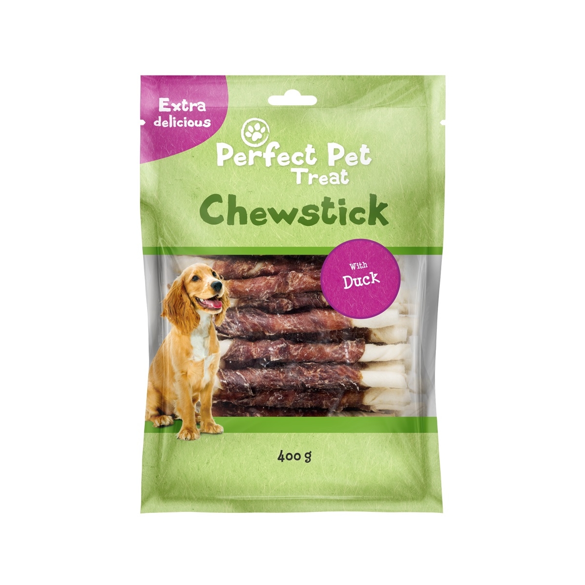 Perfect Pet Wrapped skanėstas šunims, su antiena, 400g - 