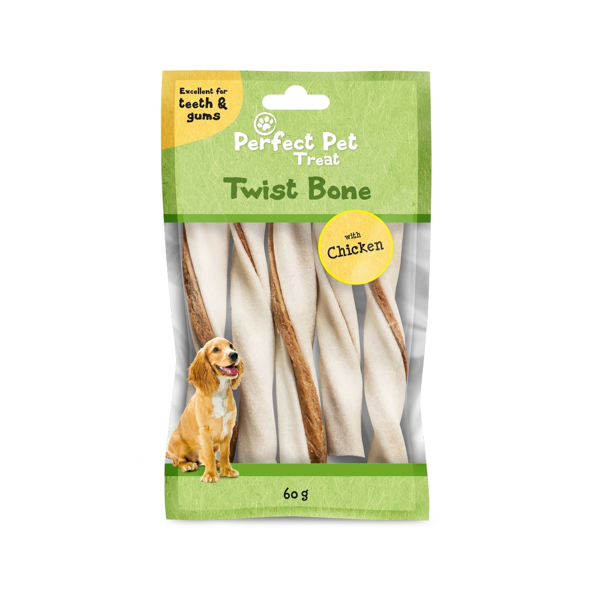 Perfect Pet Twist Bone skanėstas šunims, su vištiena, 60g - 