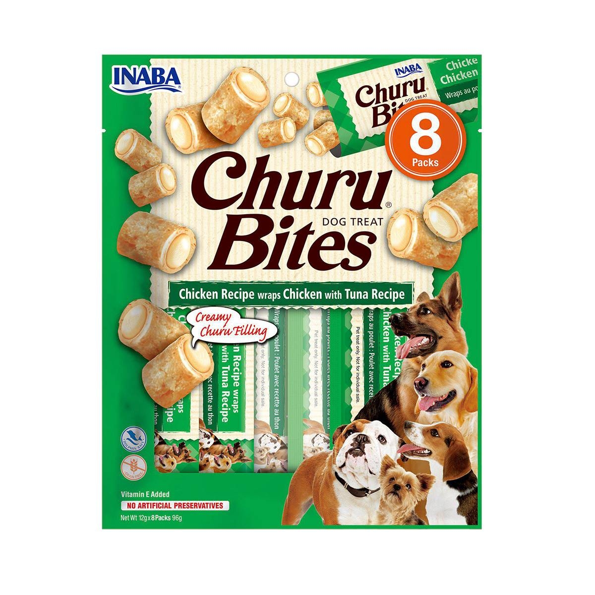 CHURU WRAPS SKANĖSTAI ŠUNIMS SUKTINUKAI SU TUNU, 8 VNT - 