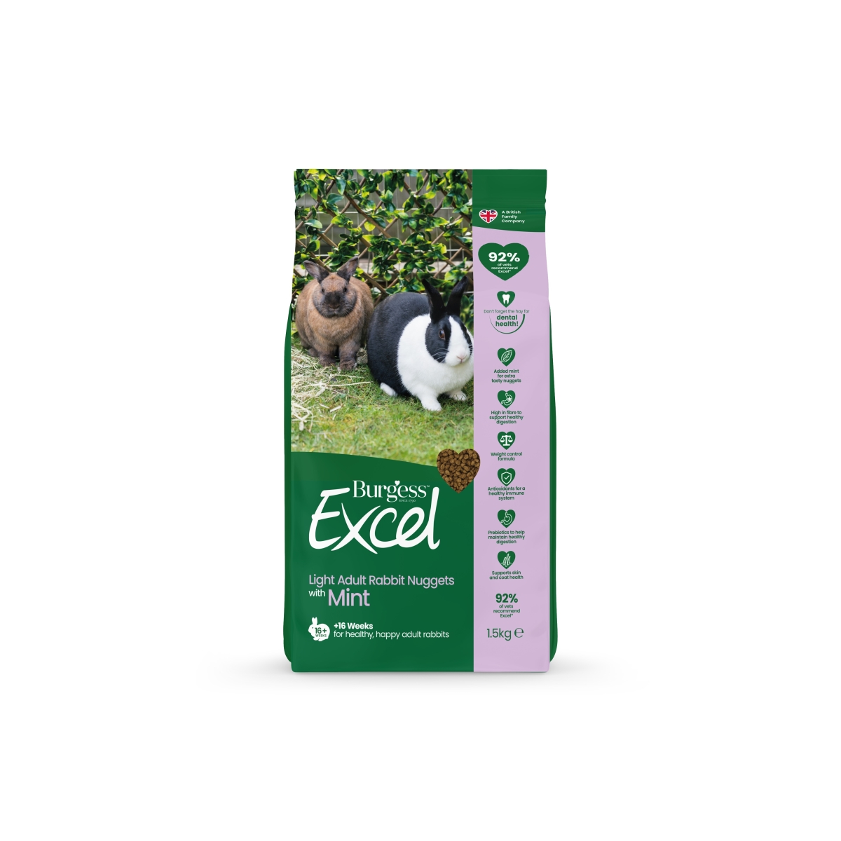 Burgess Excel Light maistas triušiams, 1,5 kg - 