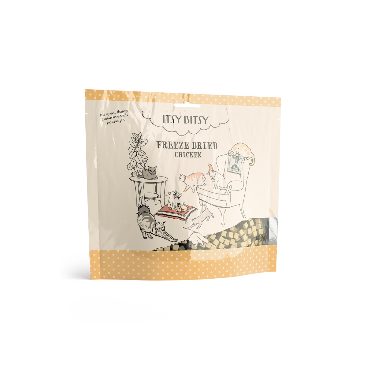 ItsyBitsy liofilizuotas skanėstas katėms, su vištienos krūtinėle, 40 g - 