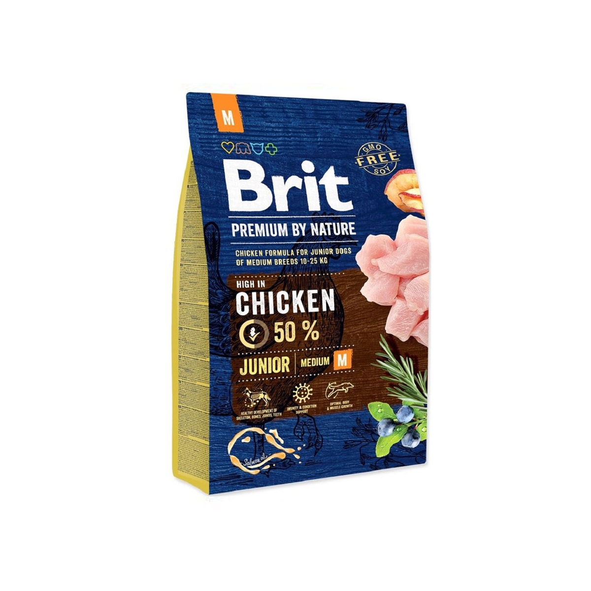 Brit Premium Junior M sausas maistas jauniems šunims su višt., 3 kg - 