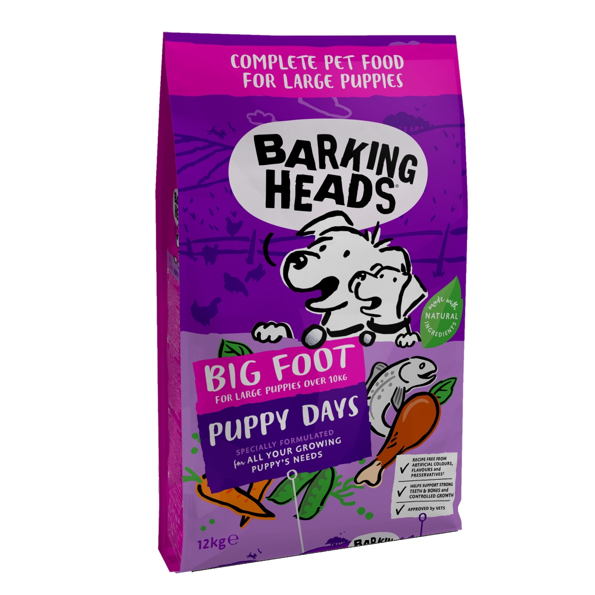 Barking Heads Puppy Days maistas didelių veislių šuniukams, 12 kg