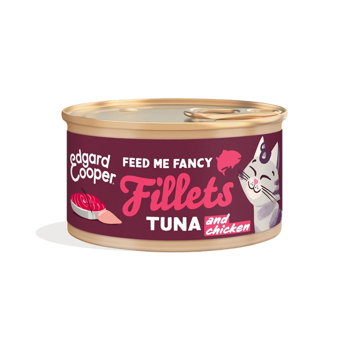 Edgard & Cooper konservai katėms su tunu ir vištienos filė, 70 g - 