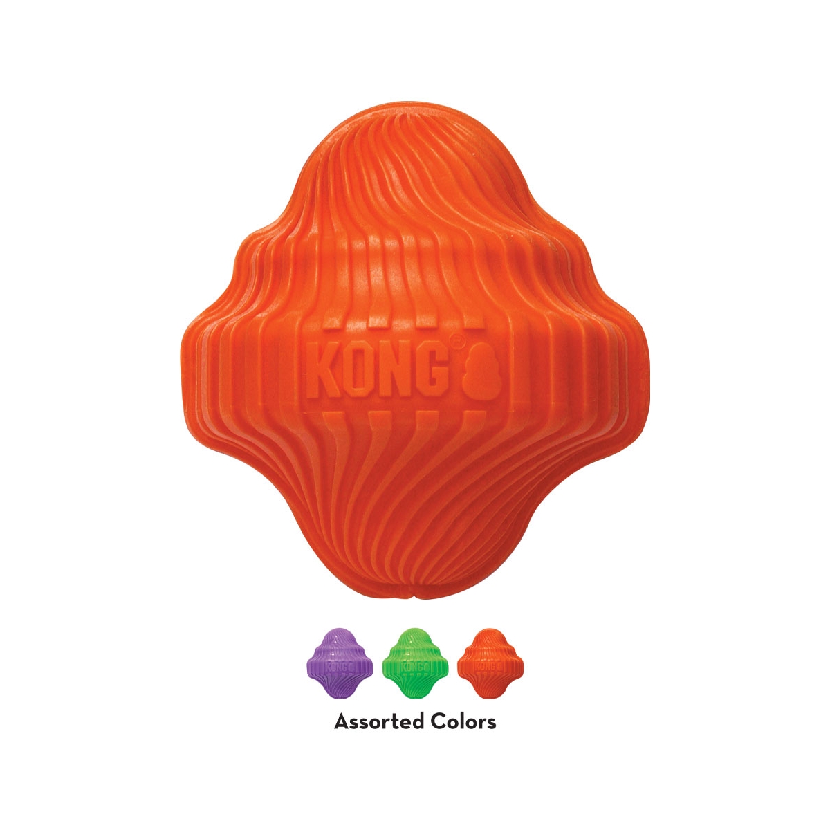 KONG Squeez Orbitz Spin Top žaislas šunims, 11,5 x 11 cm, įv. spalvų -  1