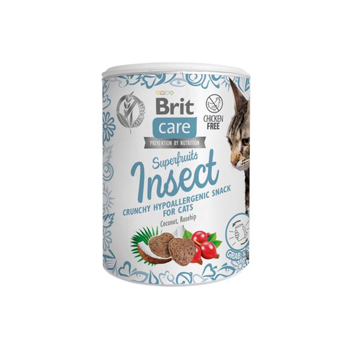 Brit Care Superfruits skanėstai katėms su vabzdžiais, 100 g - 