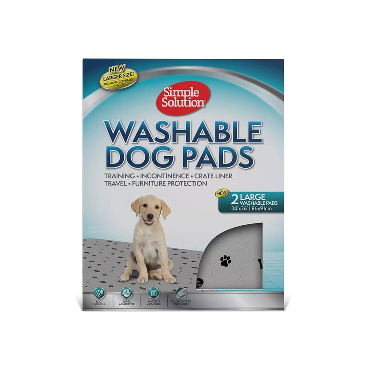 Simple Solution Washable Pads daugkartinės palutės, 2 vnt -  1