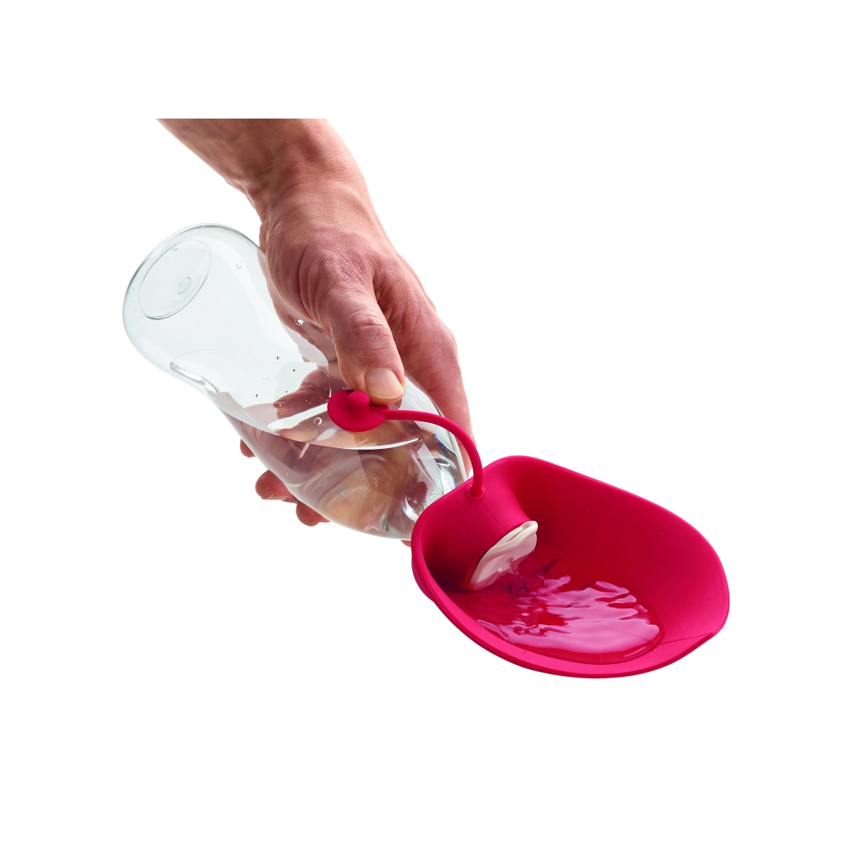 Hunter List gertuvė su silikoniniu dubenėliu, 550 ml, raudona -  1