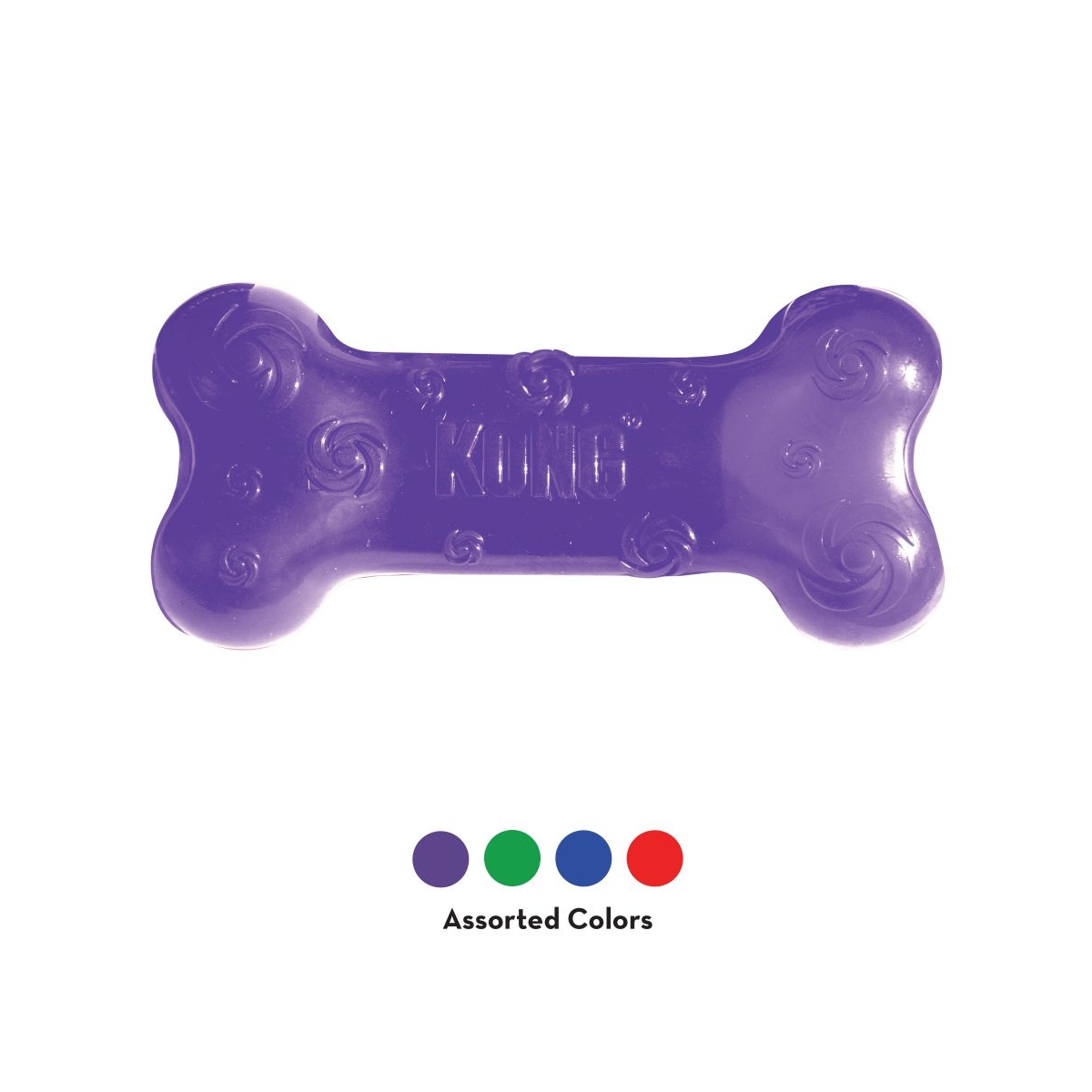 KONG Squeezz Bone žaislas šunims, M dydžio, 13 cm, įv. spalvų -  1