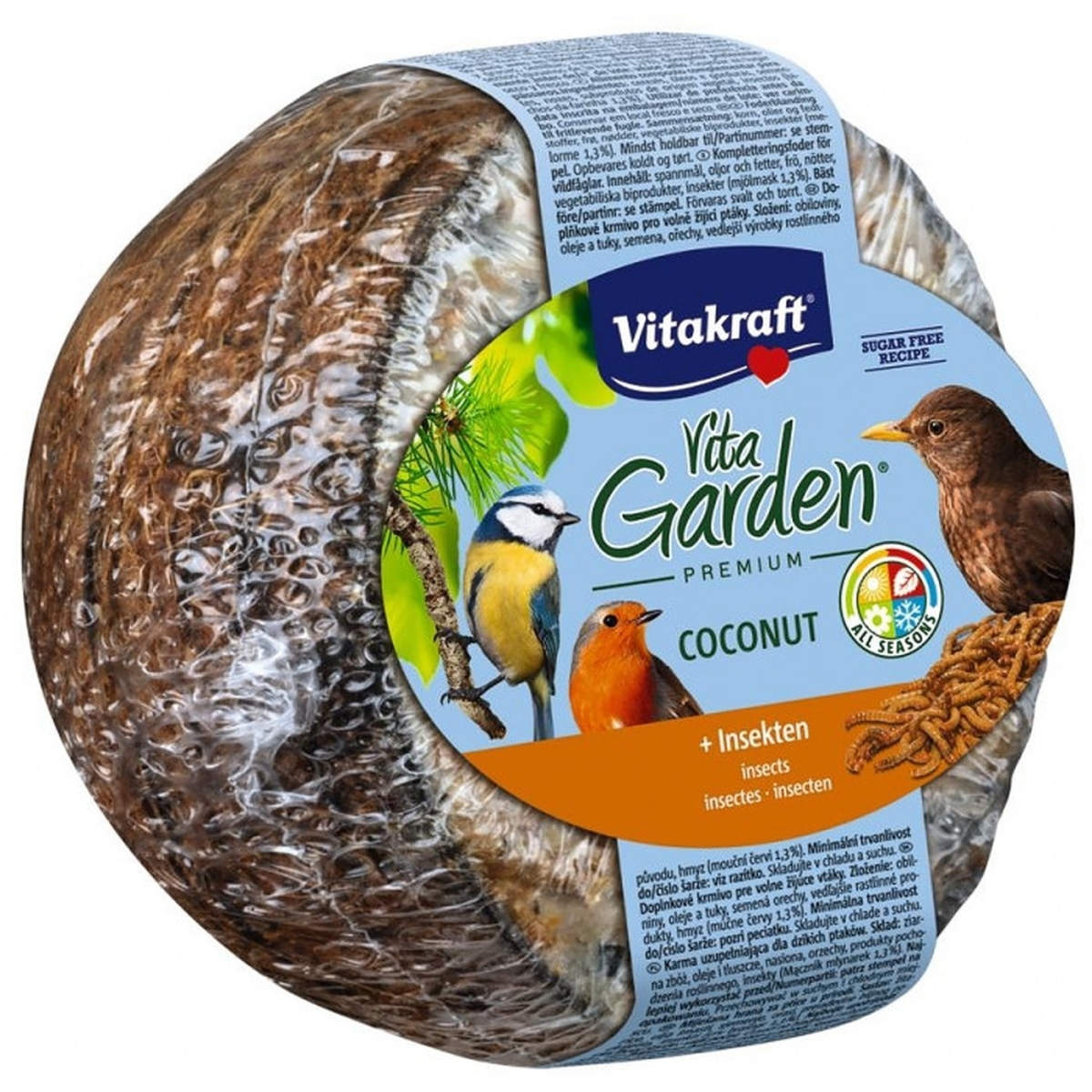 Vita Garden® Premium įdarytas kokosas su miltinėmis kirmėlytėmis 1/2 - 