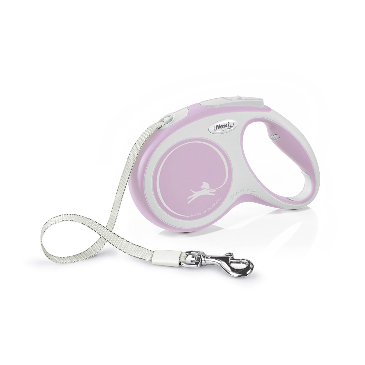 Flexi New Comfort automatinis juostinis pavadėlis, S/5 m, rožinis -  1