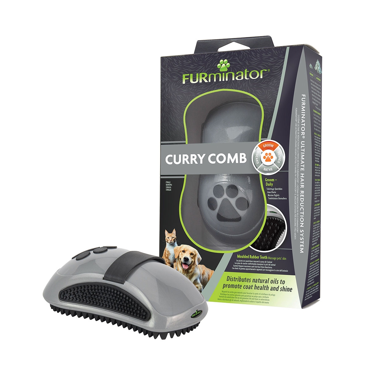 Furminator Curry guminis šepetys -  1