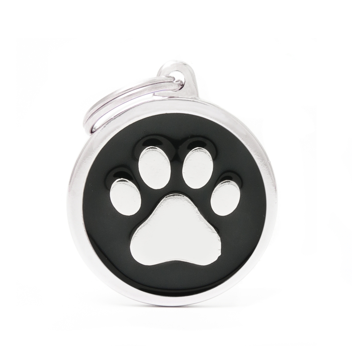 My Family Charm Black Big Circle Paw pakabukas, juodas -  1