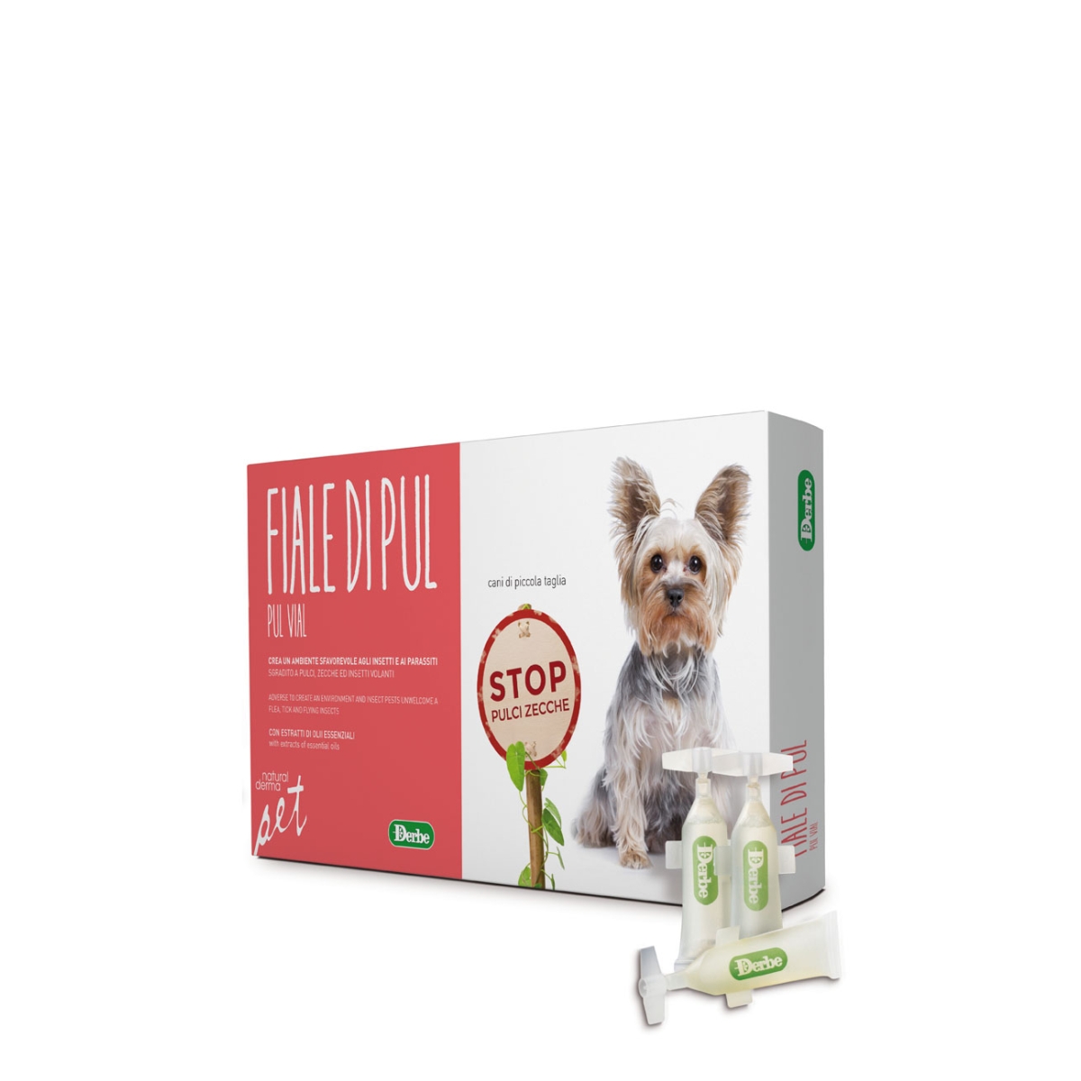 Derbe Vials ampulės šunims nuo erkių ir blusų, 5 ml, 10 vnt. - 