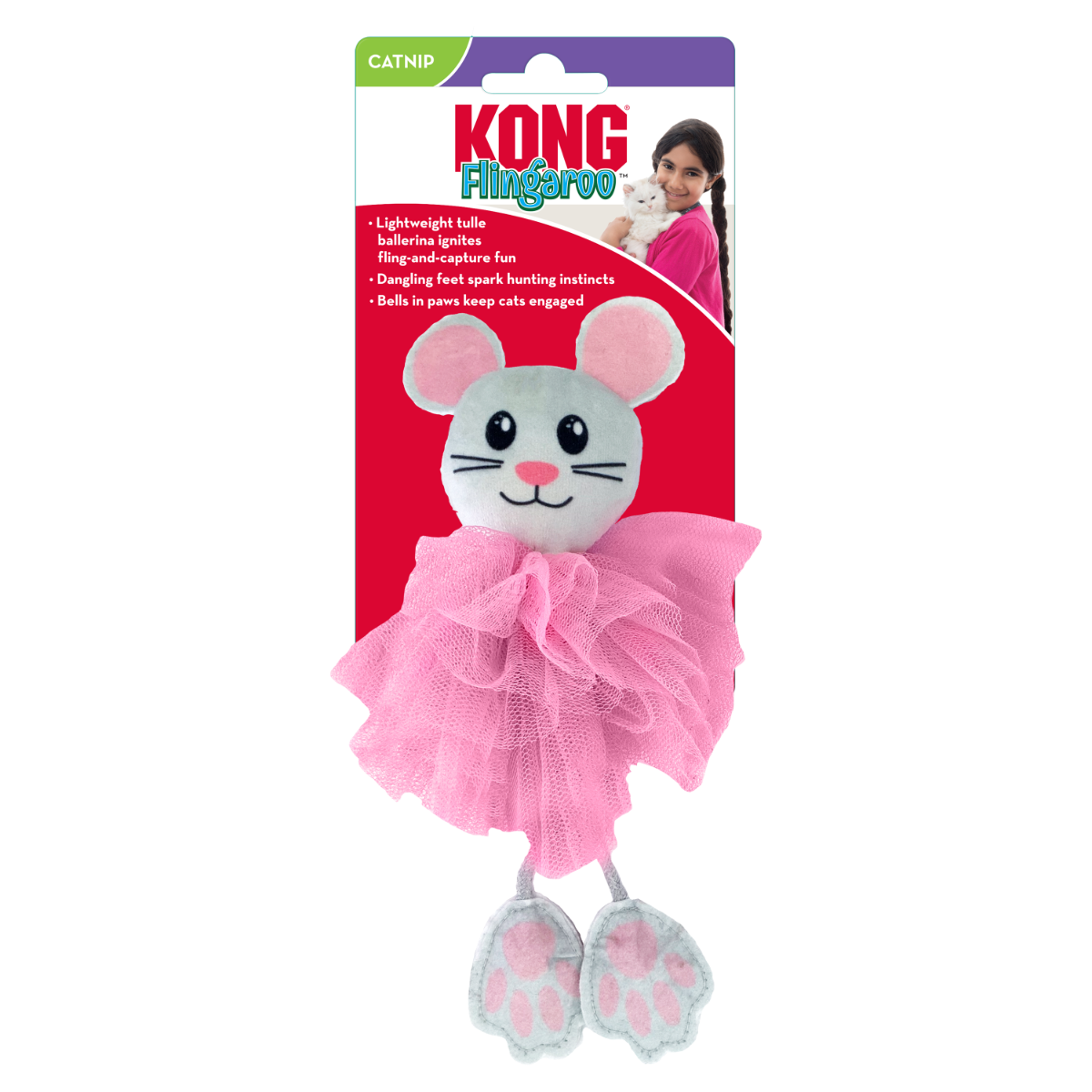 KONG Flingaroo Tutu žaislas katėms, įv. spalvų -  1