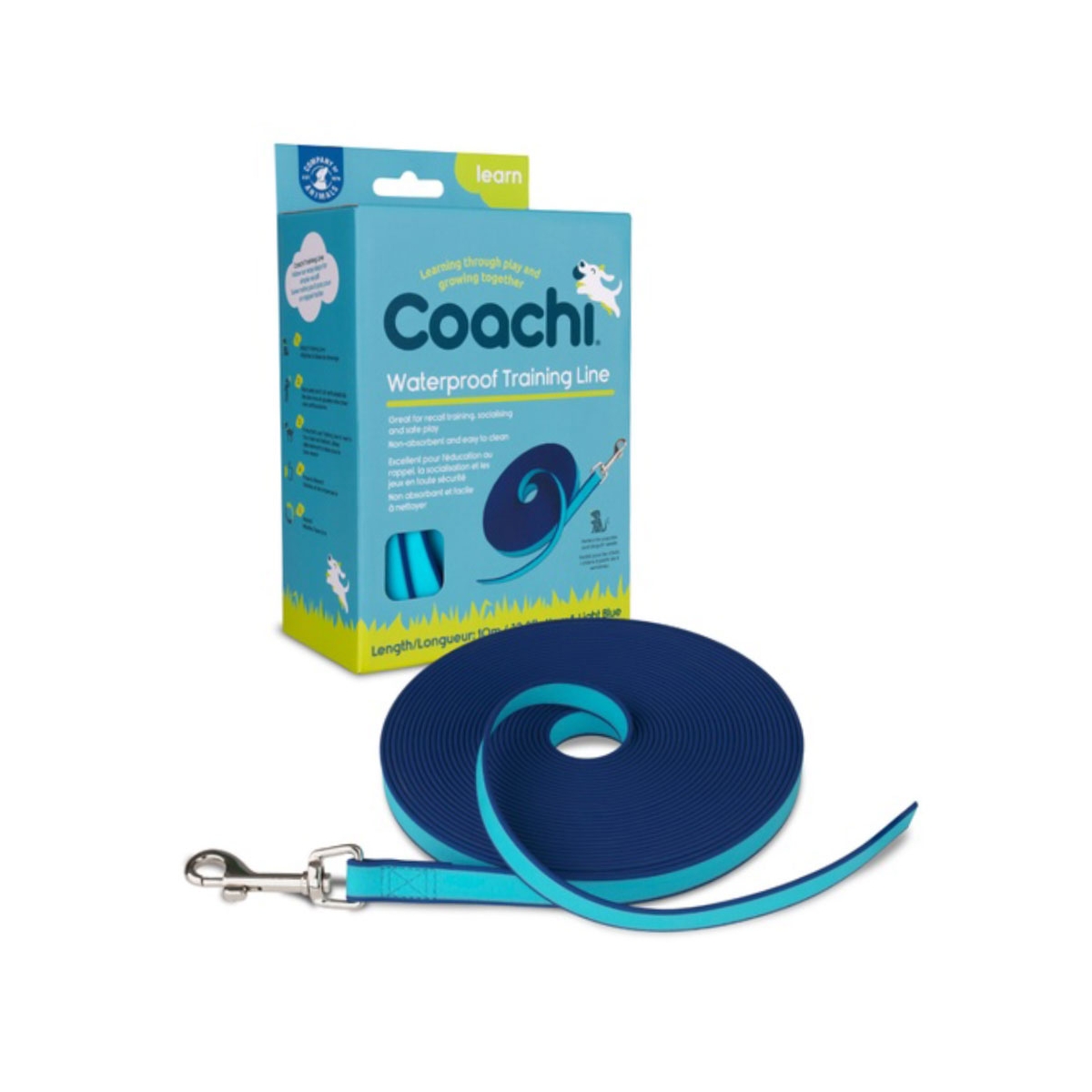 Coachi treniruočių pavadėlis, mėlynas, 10 m -  1