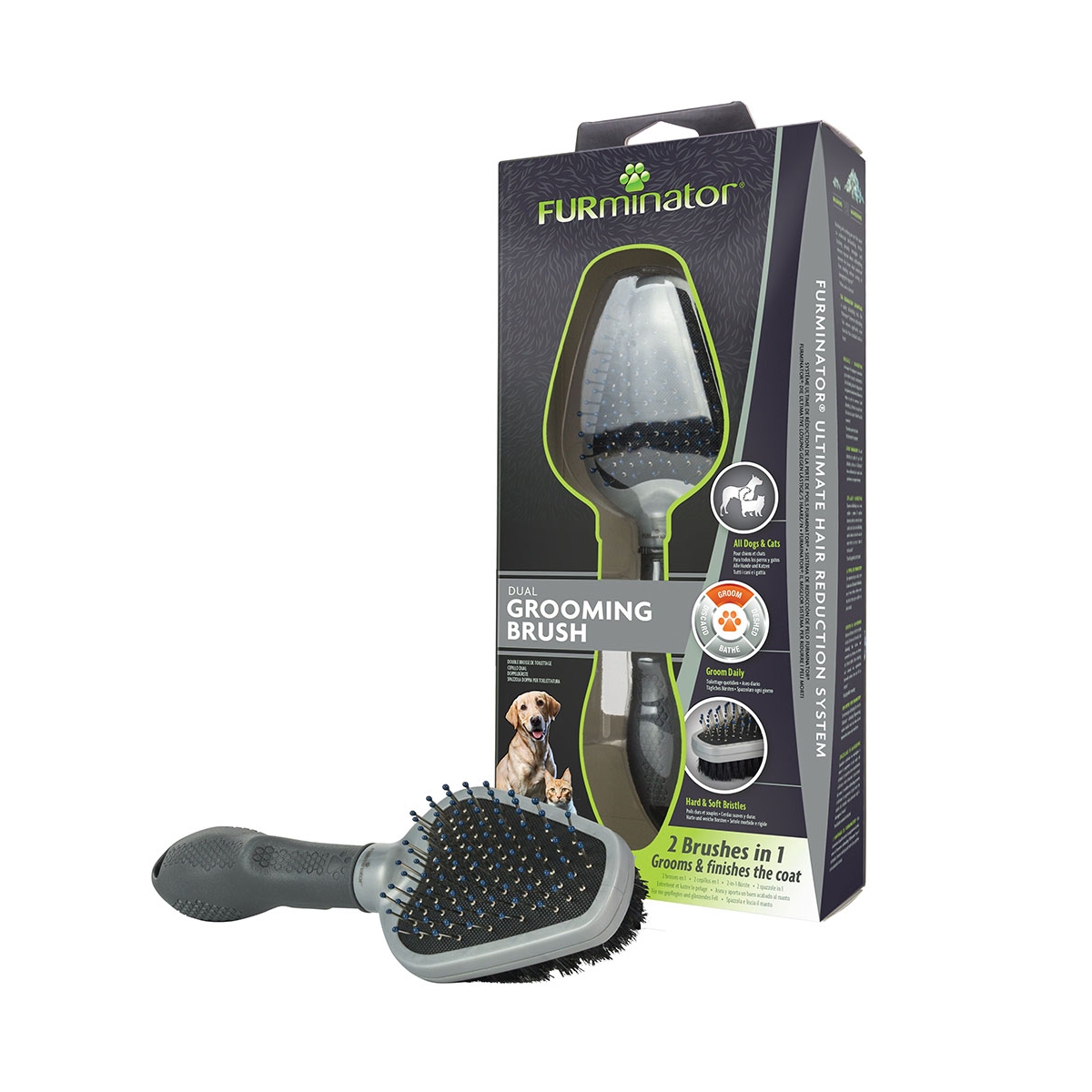 Furminator dvipusis šepetys šunims ir katėms -  1