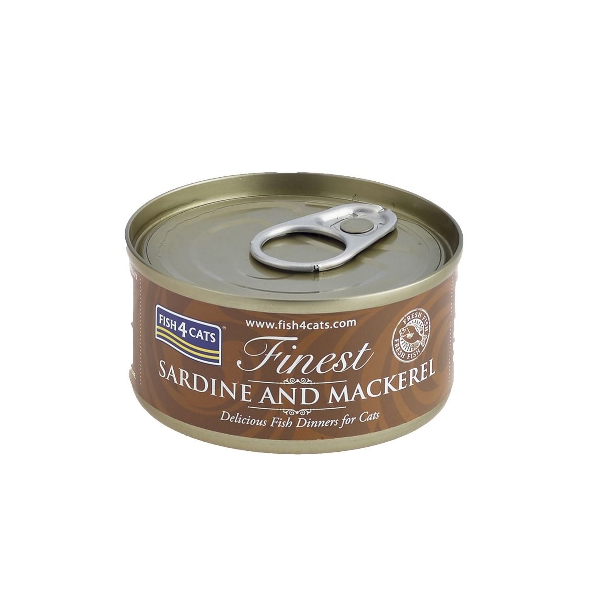 F4C KONSERVAI KATĖMS SU SARDINĖMIS IR SKUMBRE, 70G -  1