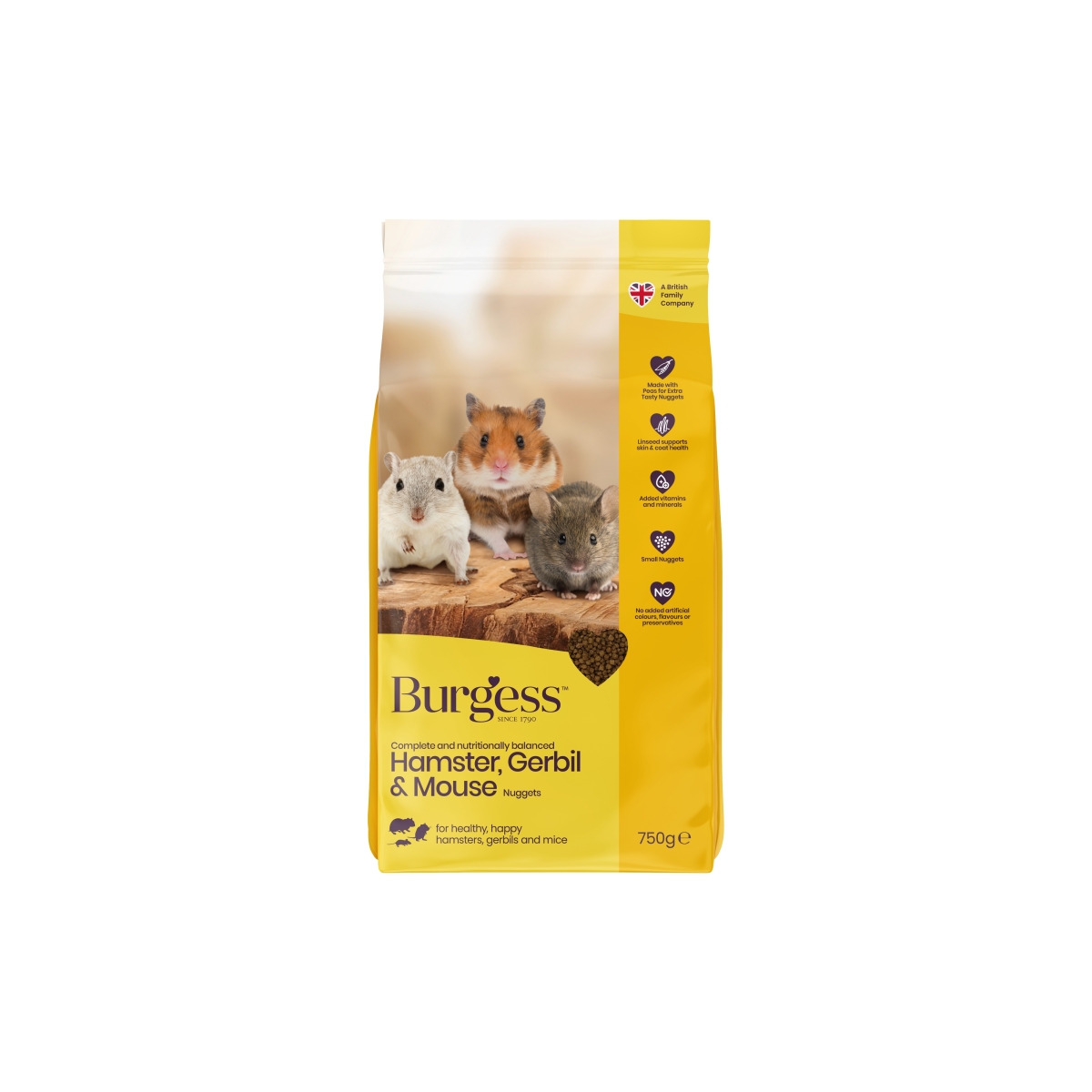 Burgess Excel maistas žiūrkėnams ir pelėms 750g - 