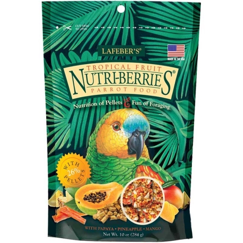Nutri-Berries Tropical Fruit maistas įvairioms papūgoms, 284 g