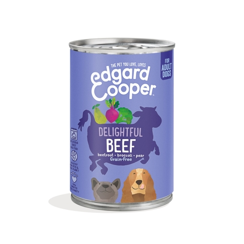 Edgard Cooper konservuotas maistas šunims, su jautiena, 400g