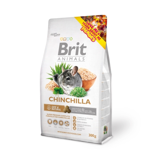 Brit Animals maistas šinšiloms su vaisiais 300g
