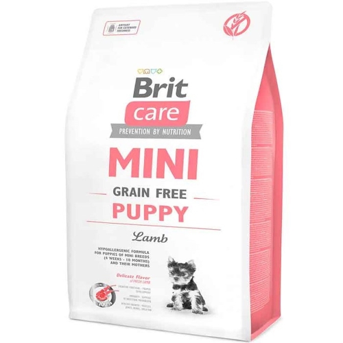 Brit Care puppy mini begrūd maistas šuniukams su ėriena 2kg