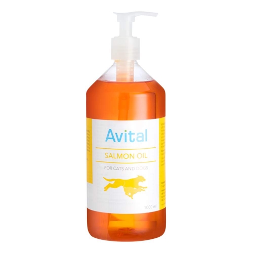 Avital 100 % norvegiškas lašišų aliejus šunims ir katėms, 1000ml
