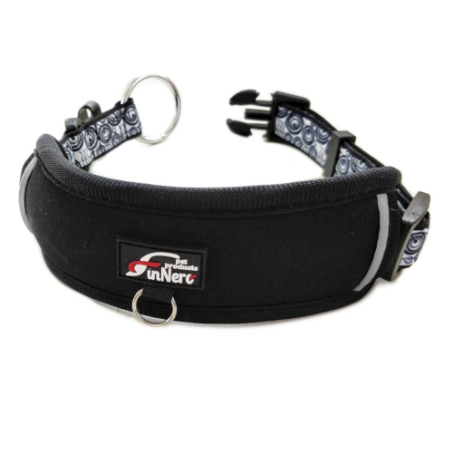 Finnero Ocean Sport reguliuojamas antkaklis šunims, L, 45-66 cm, juodas