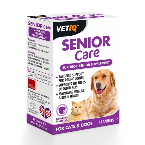 VETIQ Senior Care vitaminai augintiniams-senjorams, 45 tabl.