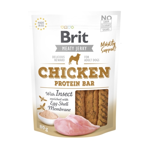 Brit Care Jerky batonėliai šunims su višt. ir vabzdžiais, 80g