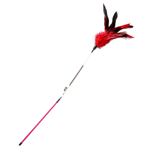 Little & Bigger žaislas katėms meškerė su plunksnomis, 62 cm