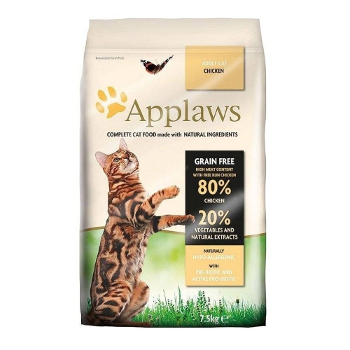 Applaws Adult Cat sausas maistas katėms su vištiena, 7,5 kg