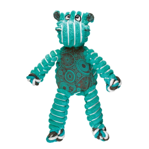 KONG Floppy Knots žaislas šunims - begemotas, 36 cm, melsvas