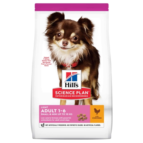 Hill´s Science Plan Adult Light Small&Mini maistas su višt. 1,5kg