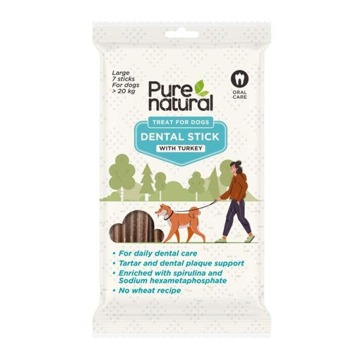 Purenatural Dental lazdelės su kalakutiena, L, 7 vnt.