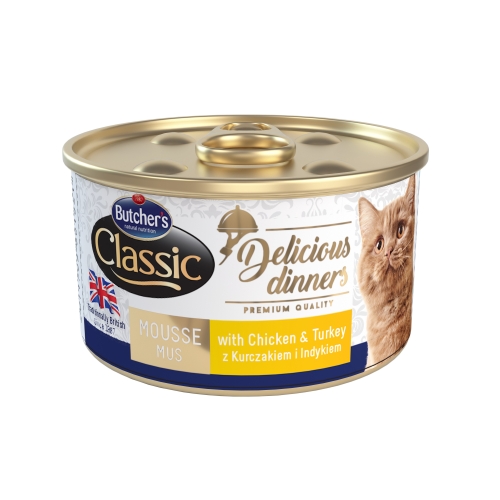 Butcher's Classic vištienos/kalakutienos konservai katėms, 85 g