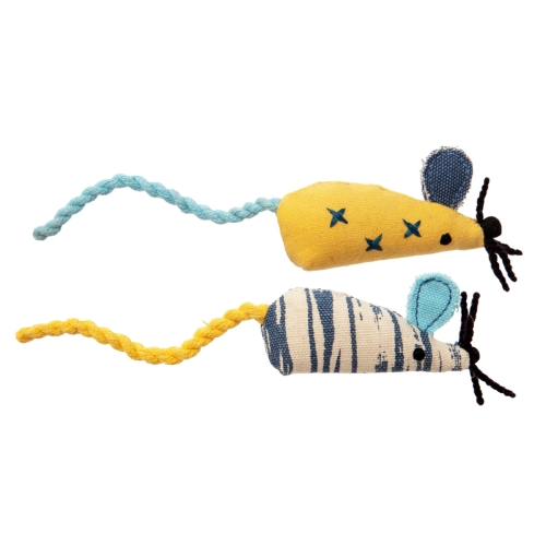 GAIA ŽAISLAS KATĖMS MEDVILNINĖS PELYTĖS, 2 VNT., 8X3X2CM