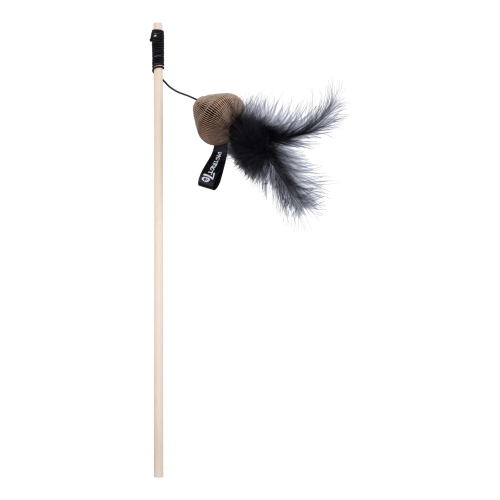 District 70 katės žaislas su varpeliu ir plunksnomis