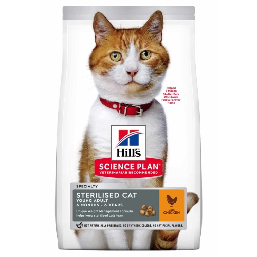 Hill´s Science Plan Sterilised Young Adult maistas su višt. 300 g