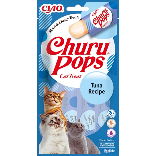 Churu Pops tyrės skanėstai katėms su tunu, 4x15g