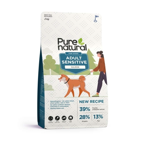Purenatural Sensitive sausas maistas šunims su lašiša, 2 kg