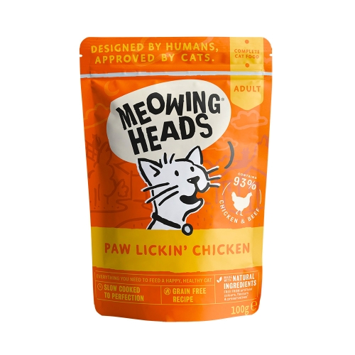 Meowing Heads Paw Lickin' Chicken konservai katėms su vištiena, 100g