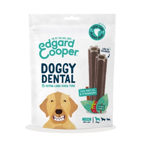 Edgard Cooper Dental lazdelės su braškėmis ir mėta, L, 240 g