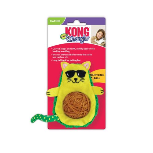 KONG Wrangler AvoCATo žaislas katėms, 7,6 cm