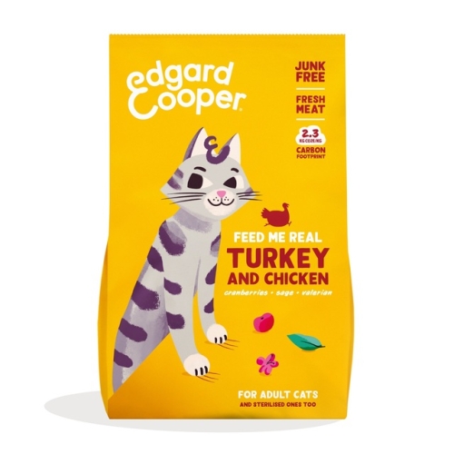 Edgard Cooper sausas maistas katėms su kalakutiena ir vištiena, 2 kg