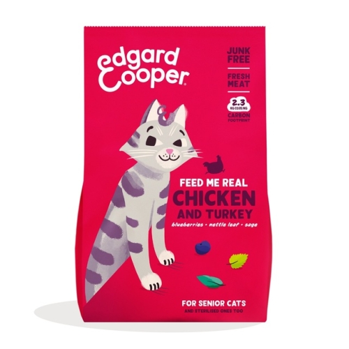 Edgard Cooper sausas maistas katėms-senjorėms su višt. ir kalakut. 2kg