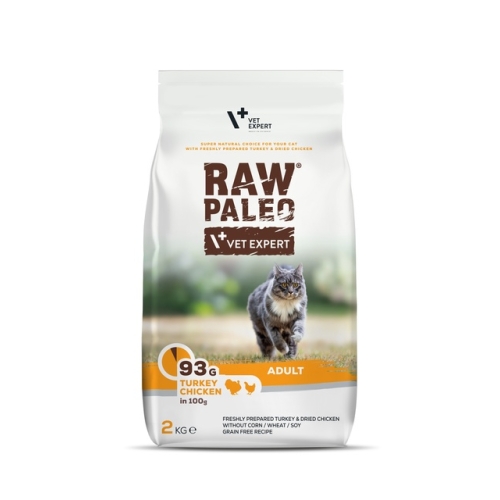 Raw Paleo Adult Cat sausas maistas katėms su kalakut./vištiena, 2 kg