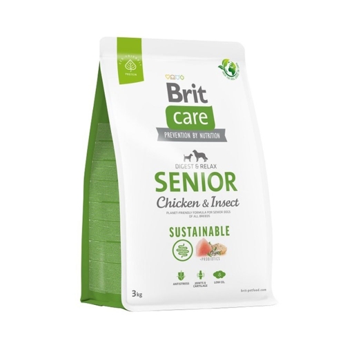Brit Care maistas šunims-senjorams su vištiena ir vabzdžiais, 3kg
