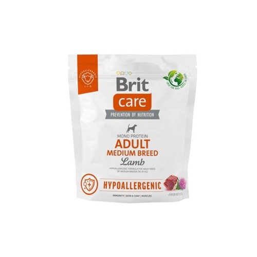 Brit Care hipoalerginis sausas maistas šunims su ėriena, 1kg